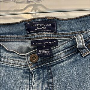 Straight Leg Denim Jeans